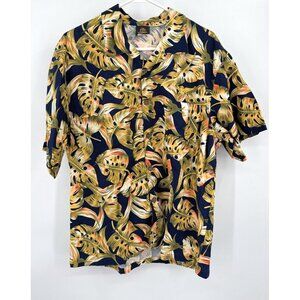 Vintage Toucan Dance Fast Lane Floral‎ Hawaiian Shirt Mens Sz L